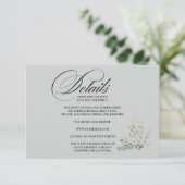 Formal Elegant Enclosure Card Details Informatiekaartje (Staand voorkant)