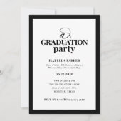 Formal Elegant Graduation Party | Photo Back Kaart (Voorkant)