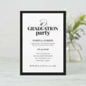 Formal Elegant Graduation Party | Photo Back Kaart (Staand voorkant)