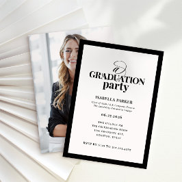 Formal Elegant Graduation Party | Photo Back Kaart