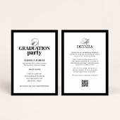 Formal Elegant Graduation Party | RSVP QR Code Kaart