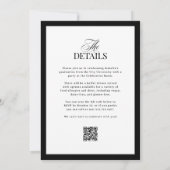 Formal Elegant Graduation Party | RSVP QR Code Kaart (Achterkant)
