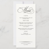 Formal Elegant Script Wedding Menu (Voorkant)
