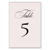 Formal Elegant Table Number Card Kaart (Achterkant)