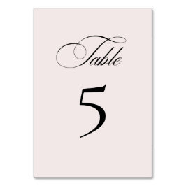 Formal Elegant Table Number Card Kaart