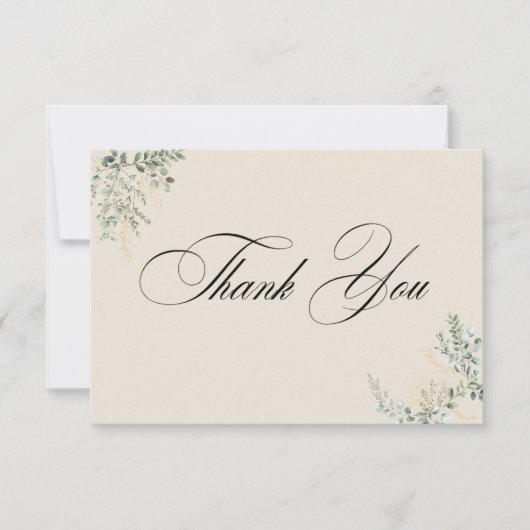 Formal Elegant Thank You Card Bedankkaart (Voorkant)