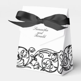  Formal Elegant Zwart-wit Favor Box Bedankdoosjes