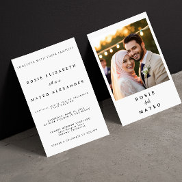 Formal Evening With Unique And Elegant Wedding Kaart