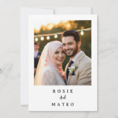 Formal Evening With Unique And Elegant Wedding Kaart (Voorkant)