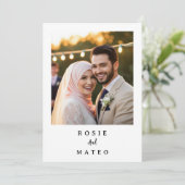 Formal Evening With Unique And Elegant Wedding Kaart (Staand voorkant)