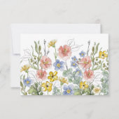 Formal Floral Crest Monogram Wedding Bedankkaart (Achterkant)