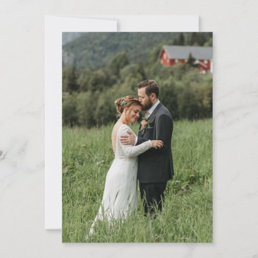 Formal Floral Monogram Crest Wedding (Achterkant)