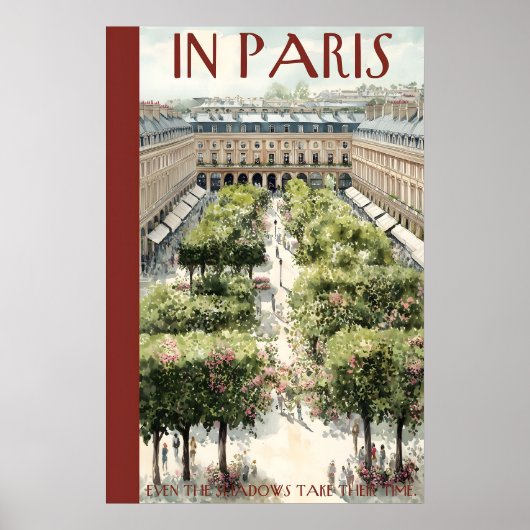 Formal Garden Courtyard Poster  Tree Lined Paths (Voorkant)