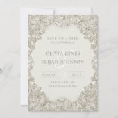 Formal Gold Sparkle  Elegance Bewaar de datum Kaart (Voorkant)