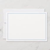 Formal Hydrangeas Crest Classic Blue Lijst Wedding Save The Date (Achterkant)