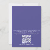 Formal Lavender Eucalyptus Budget QR Code Wedding Kaart (Achterkant)