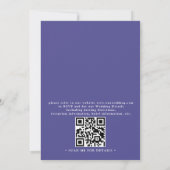 Formal Lavender Eucalyptus Budget QR Code Wedding Kaart (Achterkant)