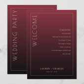 Formal Maroon Ceremony Program Programmakaart (Voorkant / Achterkant)