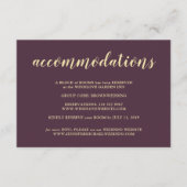 Formal Midnight Fig & Champagne Accommodations Informatiekaartje (Voorkant)