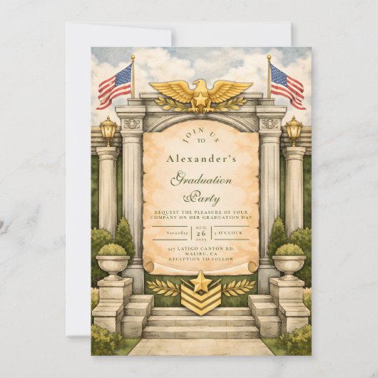 Formal Military Graduation Celebration Kaart (Voorkant)