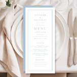 Formal Minimal Powder Blue Wedding Menu<br><div class="desc">Formal Minimal Powder Blue Wedding Menu.</div>
