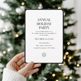 Formal Minimalist Annual Holiday Party  Kaart