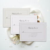 Formal Modern Classic Elevated Ecru Wedding RSVP
