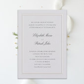 Formal Modern Classic Elevated Frame Ivory Wedding Kaart
