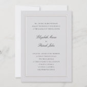Formal Modern Classic Elevated Frame Ivory Wedding Kaart (Voorkant)