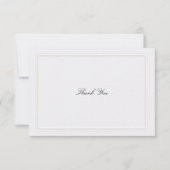 Formal Modern Classic Elevated Frame Pearl Wedding Bedankkaart (Voorkant)