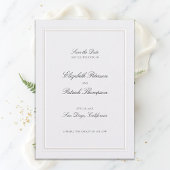 Formal Modern Classic Elevated Frame Pearl Wedding Save The Date