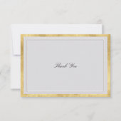 Formal Modern Classic Elevated Gold Ivory Wedding Bedankkaart (Voorkant)