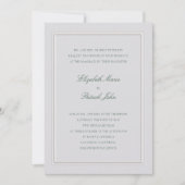 Formal Modern Classic Elevated Green Ivory Wedding Kaart (Voorkant)