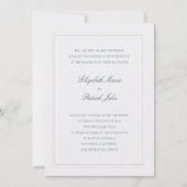 Formal Modern Classic Elevated Green Pearl Wedding Kaart (Voorkant)