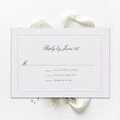 Formal Modern Classic Elevated Pearl Wedding RSVP