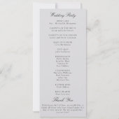 Formal Modern Classic Gold Ivory Wedding Program (Achterkant)