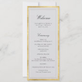 Formal Modern Classic Gold Ivory Wedding Program (Voorkant)