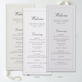 Formal Modern Classic Ivory Wedding Program
