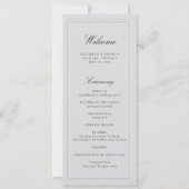 Formal Modern Classic Ivory Wedding Program (Voorkant)