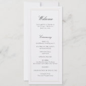 Formal Modern Classic Pearl Frame Wedding Program (Voorkant)
