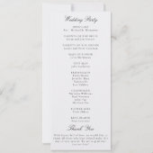 Formal Modern Classic Pearl Gold Wedding Program (Achterkant)