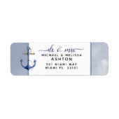 #Formal #Nautical Navy Steel Blue #Waterverf Etiket (Voorkant)