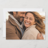 Formal Pink Rose Classic Photo Wedding Save The Date (Achterkant)