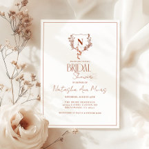 Formal Rustic Floral Monogram Crest Vrijgezellenfe