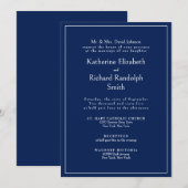 Formal Sapphire Blue Wedding Bride Parents  Kaart (Voorkant / Achterkant)