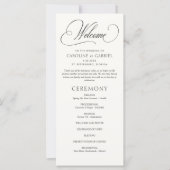 Formal Script Calligraphy Wedding Program (Voorkant)