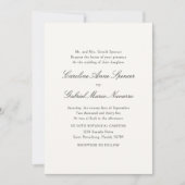 Formal Simple Classic Wedding Invitation Kaart (Voorkant)
