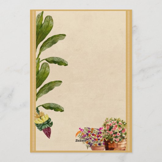 Formal Traditional Wedding Invitation  Kaart (Achterkant)