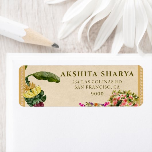 Formal Traditional Wedding Return Address Label  (Insitu)