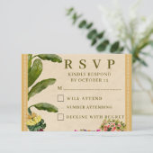 Formal Traditional Wedding RSVP Card | Elegant  (Staand voorkant)